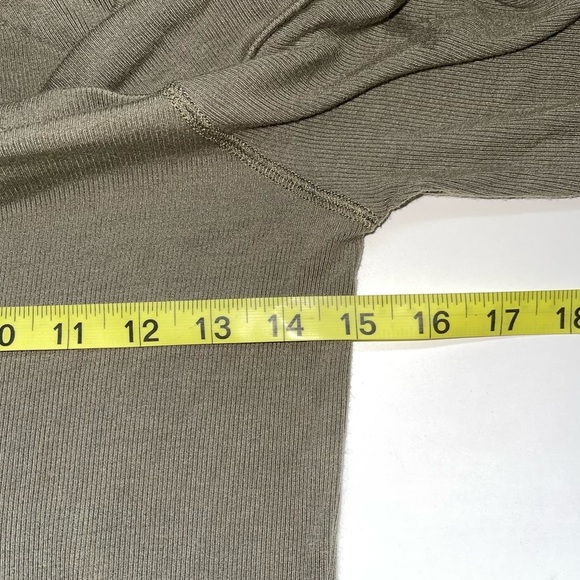Anthropologie Saturday Sunday Olive Green Rib Off the Shoulder Top Small Women’s - Picture 7 of 11